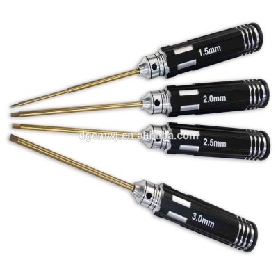 The hexagonal section handle hex titanium nitride tips screwdriver