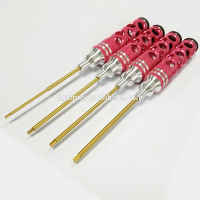 Honeycomb handle hex RC screwdriver set with titanium coating screwdriver bits