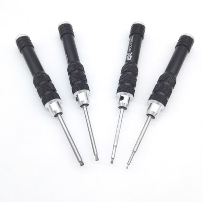 1.5/2.0/2.5/3.0mm Mini black handle ball hex screwdriver set for RC Car helicopter