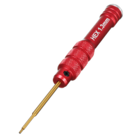 Best selling single one 1.3 mm red handle with titanium coating hex screwdriver for Remote control model helicopter