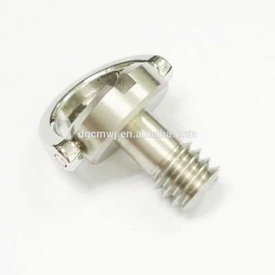 OEM/ODM stainless steel 1/4" slotted D ring camera tripod screw