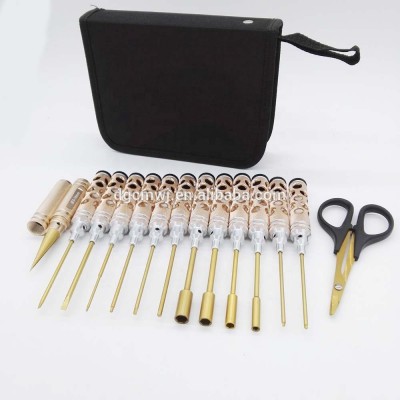 2018 newest design 14in 1 hex tool bag toy screwdriver set Gold  Multufuncation precision hex screwdriver  tool set